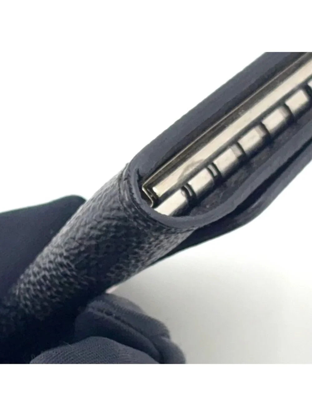 Louis Vuitton Multicles 6 Damier Graphite Leather Black Key Case Silver Key